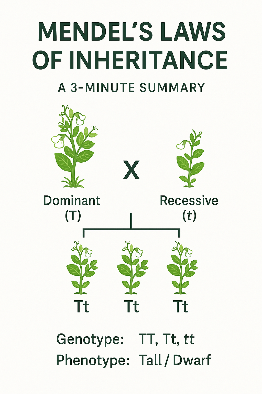 กฎการถ่ายทอดลักษณะของเมนเดล: สรุปความเข้าใจใน 3 นาที
